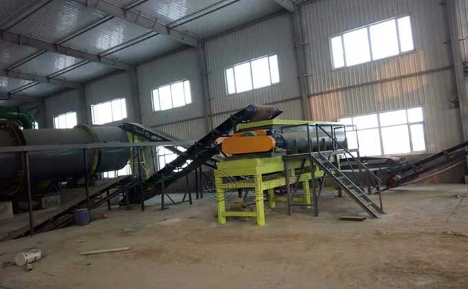 年產(chǎn)5萬噸中型雞糞有機(jī)肥生產(chǎn)線工藝流程